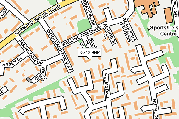 RG12 9NP map - OS OpenMap – Local (Ordnance Survey)