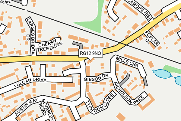 RG12 9NQ map - OS OpenMap – Local (Ordnance Survey)