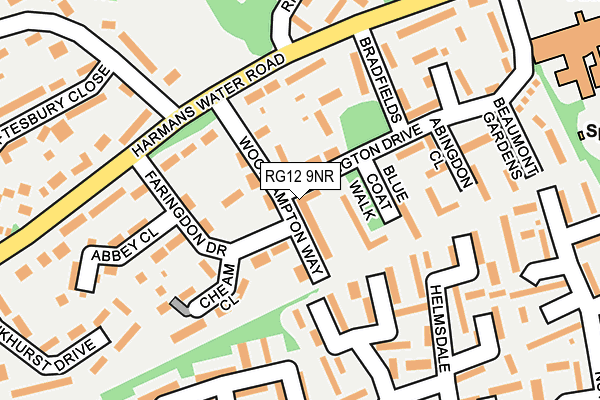 RG12 9NR map - OS OpenMap – Local (Ordnance Survey)