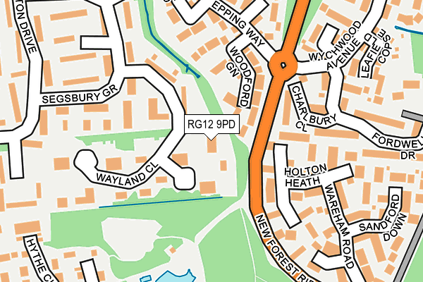 RG12 9PD map - OS OpenMap – Local (Ordnance Survey)