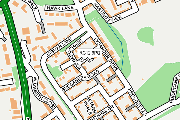 RG12 9PQ map - OS OpenMap – Local (Ordnance Survey)