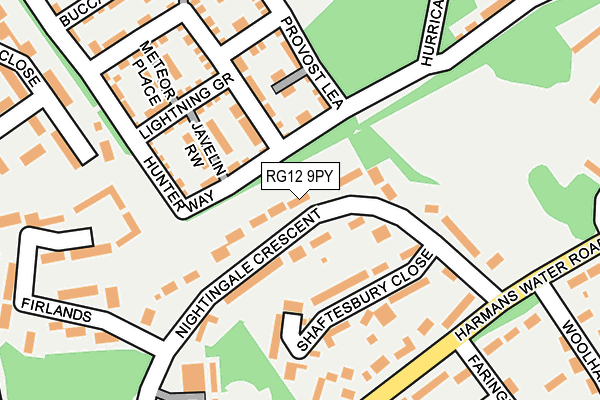 RG12 9PY map - OS OpenMap – Local (Ordnance Survey)