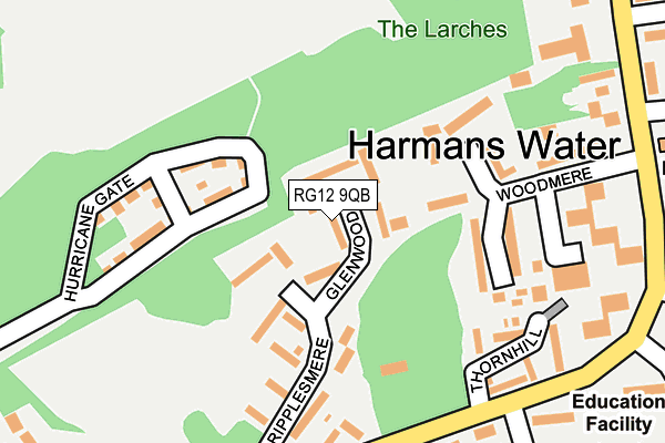 RG12 9QB map - OS OpenMap – Local (Ordnance Survey)