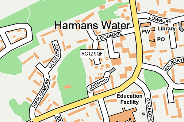 RG12 9QF map - OS OpenMap – Local (Ordnance Survey)