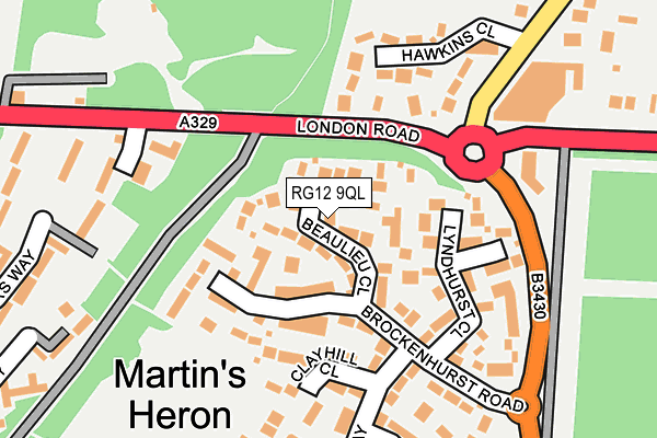 RG12 9QL map - OS OpenMap – Local (Ordnance Survey)