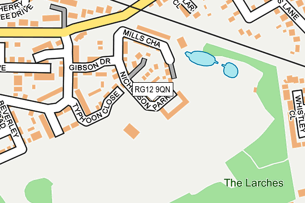 RG12 9QN map - OS OpenMap – Local (Ordnance Survey)