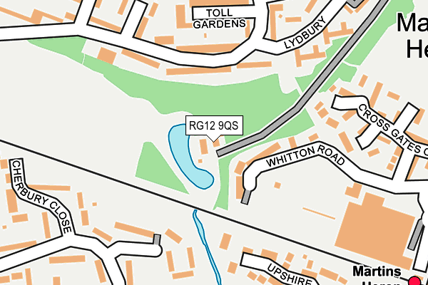 RG12 9QS map - OS OpenMap – Local (Ordnance Survey)