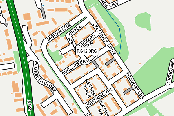 RG12 9RG map - OS OpenMap – Local (Ordnance Survey)