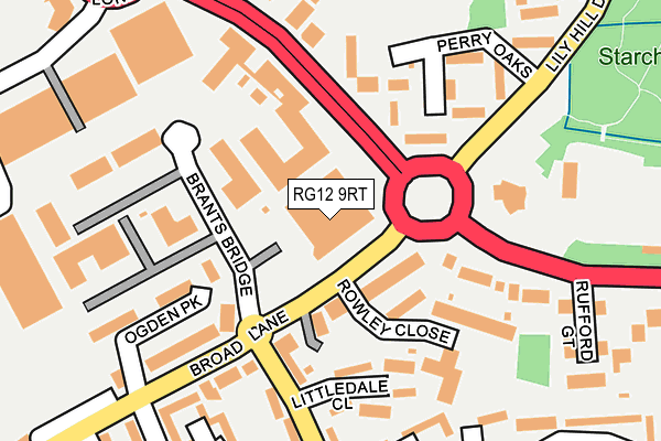 RG12 9RT map - OS OpenMap – Local (Ordnance Survey)