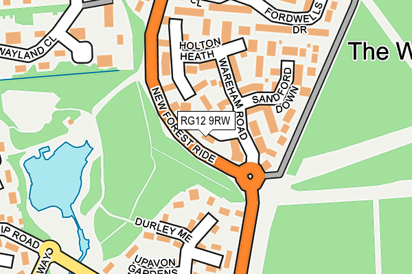 RG12 9RW map - OS OpenMap – Local (Ordnance Survey)