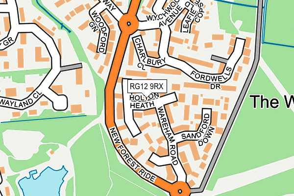 RG12 9RX map - OS OpenMap – Local (Ordnance Survey)