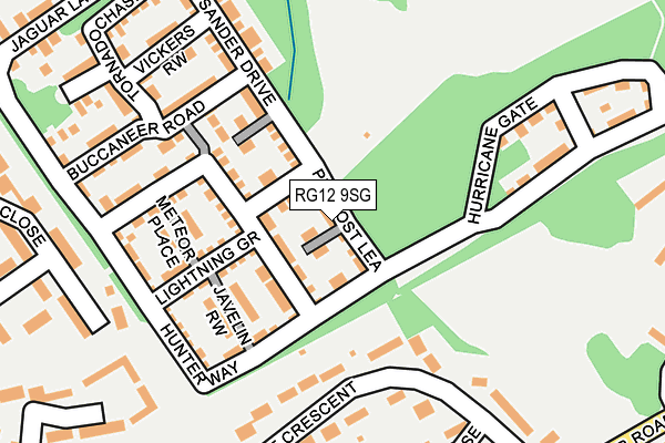 RG12 9SG map - OS OpenMap – Local (Ordnance Survey)