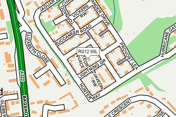 RG12 9SL map - OS OpenMap – Local (Ordnance Survey)