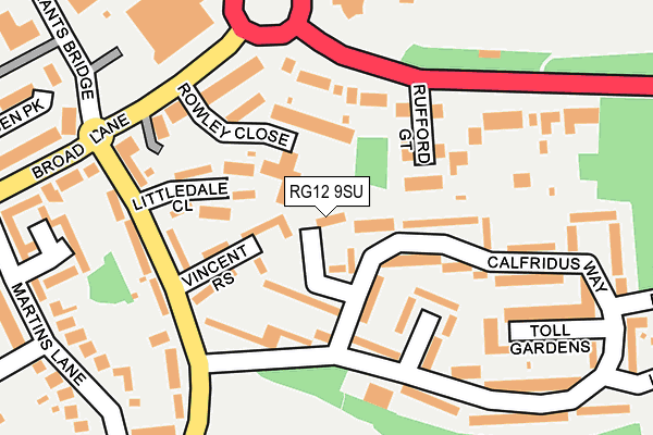 RG12 9SU map - OS OpenMap – Local (Ordnance Survey)