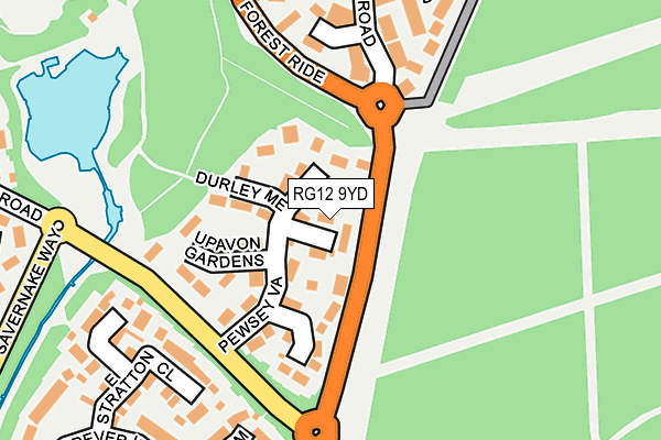 RG12 9YD map - OS OpenMap – Local (Ordnance Survey)