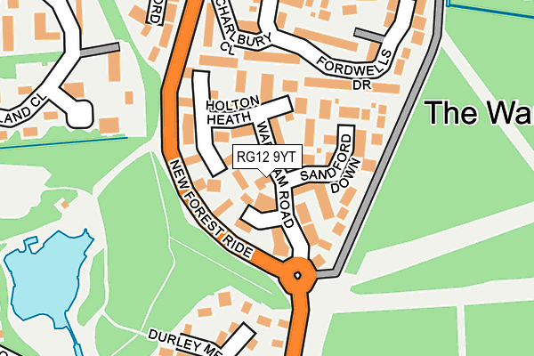 RG12 9YT map - OS OpenMap – Local (Ordnance Survey)