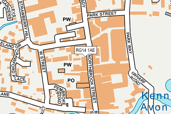 RG14 1AE map - OS OpenMap – Local (Ordnance Survey)