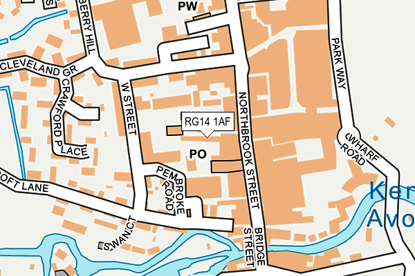 RG14 1AF map - OS OpenMap – Local (Ordnance Survey)