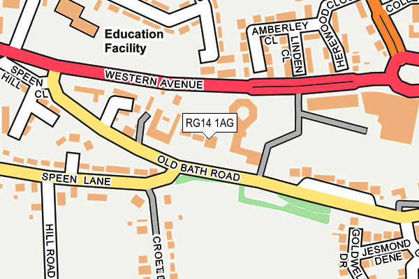 RG14 1AG map - OS OpenMap – Local (Ordnance Survey)