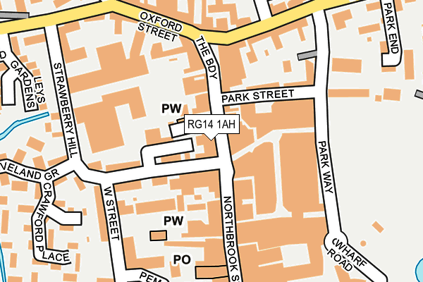 RG14 1AH map - OS OpenMap – Local (Ordnance Survey)