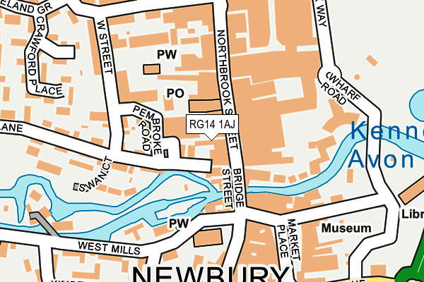 RG14 1AJ map - OS OpenMap – Local (Ordnance Survey)