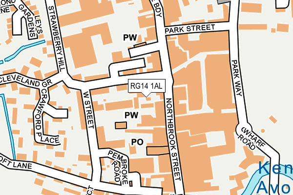 RG14 1AL map - OS OpenMap – Local (Ordnance Survey)