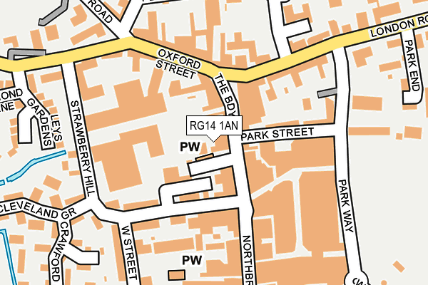 RG14 1AN map - OS OpenMap – Local (Ordnance Survey)