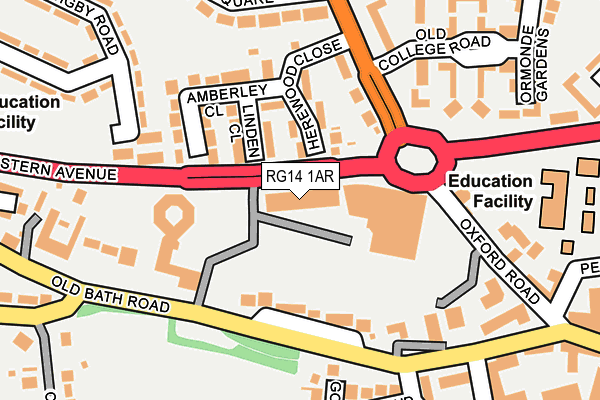 RG14 1AR map - OS OpenMap – Local (Ordnance Survey)