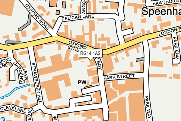 RG14 1AS map - OS OpenMap – Local (Ordnance Survey)
