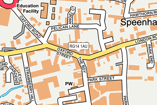RG14 1AU map - OS OpenMap – Local (Ordnance Survey)