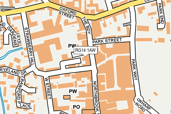 RG14 1AW map - OS OpenMap – Local (Ordnance Survey)