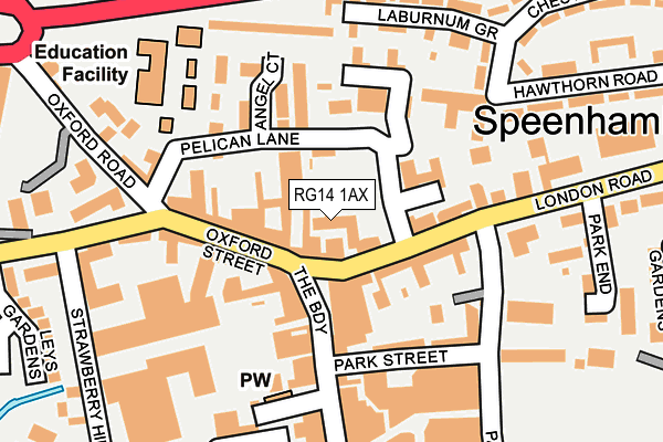 RG14 1AX map - OS OpenMap – Local (Ordnance Survey)