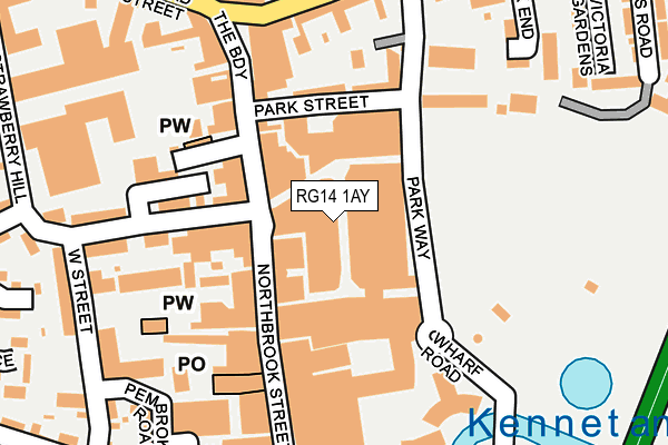 RG14 1AY map - OS OpenMap – Local (Ordnance Survey)