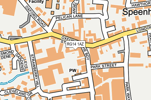 RG14 1AZ map - OS OpenMap – Local (Ordnance Survey)