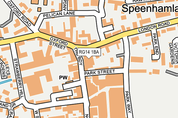 RG14 1BA map - OS OpenMap – Local (Ordnance Survey)