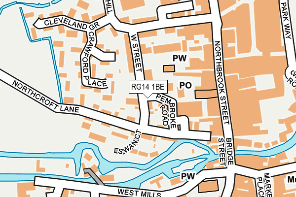 RG14 1BE map - OS OpenMap – Local (Ordnance Survey)