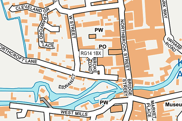 RG14 1BX map - OS OpenMap – Local (Ordnance Survey)