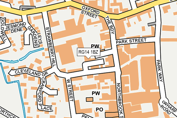 RG14 1BZ map - OS OpenMap – Local (Ordnance Survey)