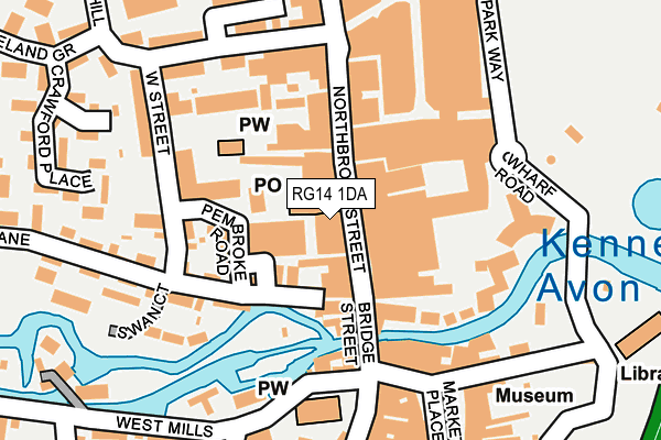 RG14 1DA map - OS OpenMap – Local (Ordnance Survey)