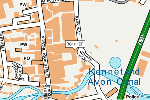 RG14 1DF map - OS OpenMap – Local (Ordnance Survey)