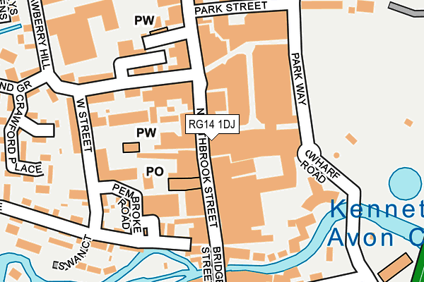 RG14 1DJ map - OS OpenMap – Local (Ordnance Survey)
