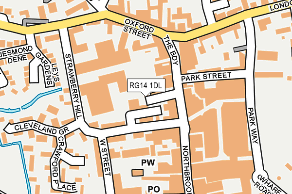 RG14 1DL map - OS OpenMap – Local (Ordnance Survey)