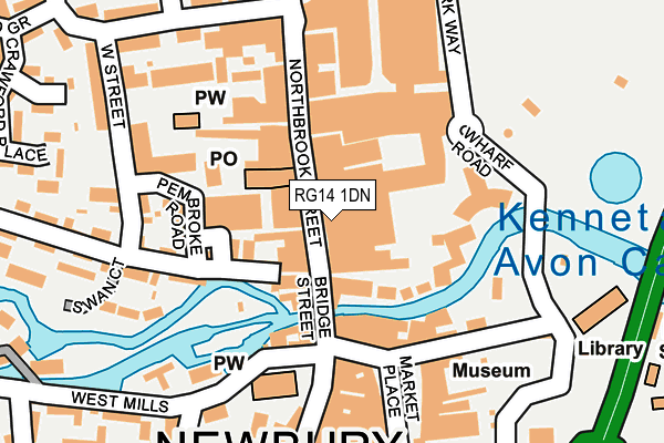 RG14 1DN map - OS OpenMap – Local (Ordnance Survey)