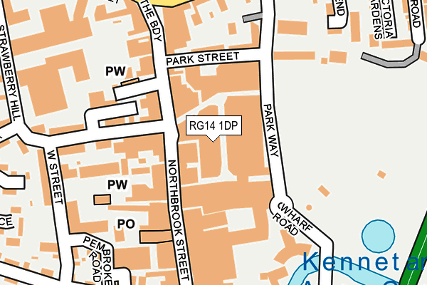 RG14 1DP map - OS OpenMap – Local (Ordnance Survey)