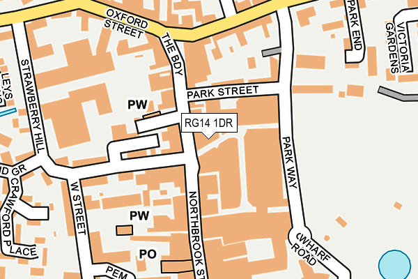 RG14 1DR map - OS OpenMap – Local (Ordnance Survey)