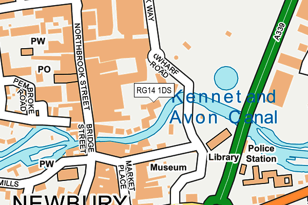 RG14 1DS map - OS OpenMap – Local (Ordnance Survey)