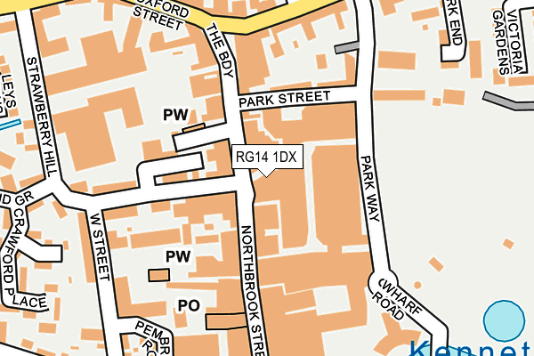 RG14 1DX map - OS OpenMap – Local (Ordnance Survey)