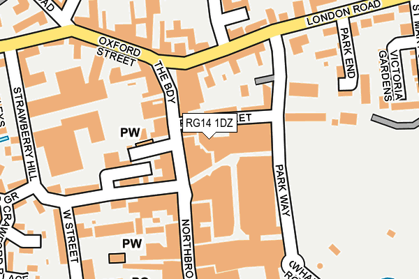 RG14 1DZ map - OS OpenMap – Local (Ordnance Survey)