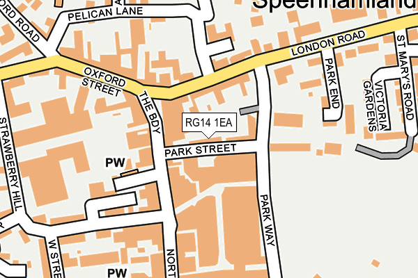 RG14 1EA map - OS OpenMap – Local (Ordnance Survey)