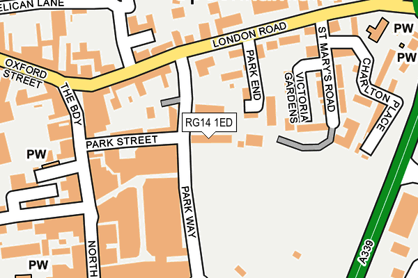 RG14 1ED map - OS OpenMap – Local (Ordnance Survey)